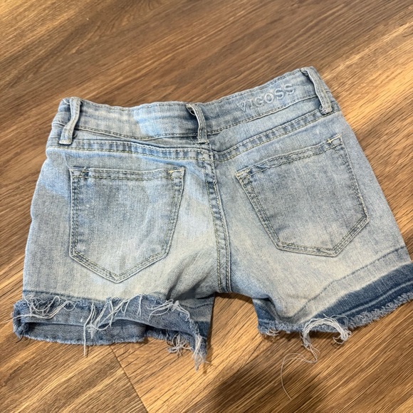 Denim Lace-Embellished Vigoss Girls Shorts Size 7 - Picture 2 of 4